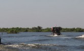 Boats on the Tonle Sap in Cambodia