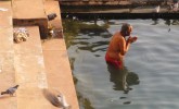 Praying Man at the Pushkar Ghats